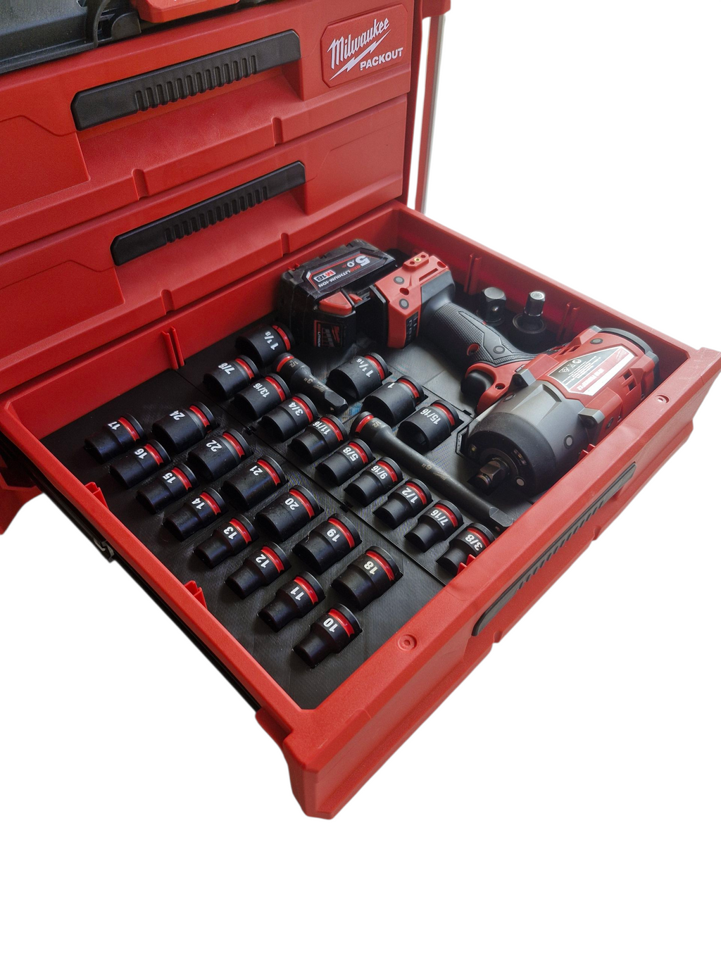 M18 Fuel High torque Impact INSERT for 3 Draw Milwaukee Packout Organizer