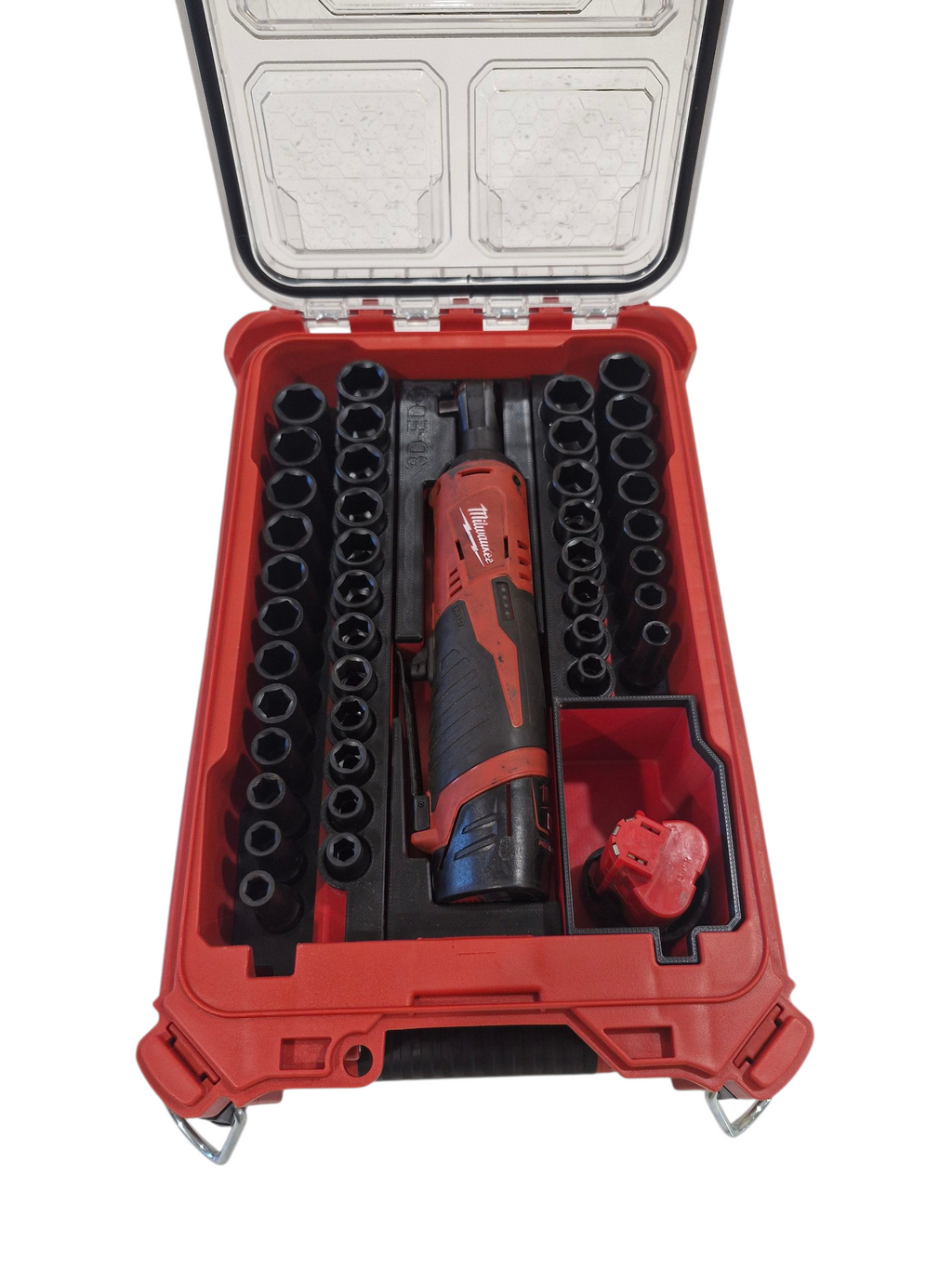 M12 Ratchet & 3/8 Socket set INSERT for Milwaukee Packout Organizer