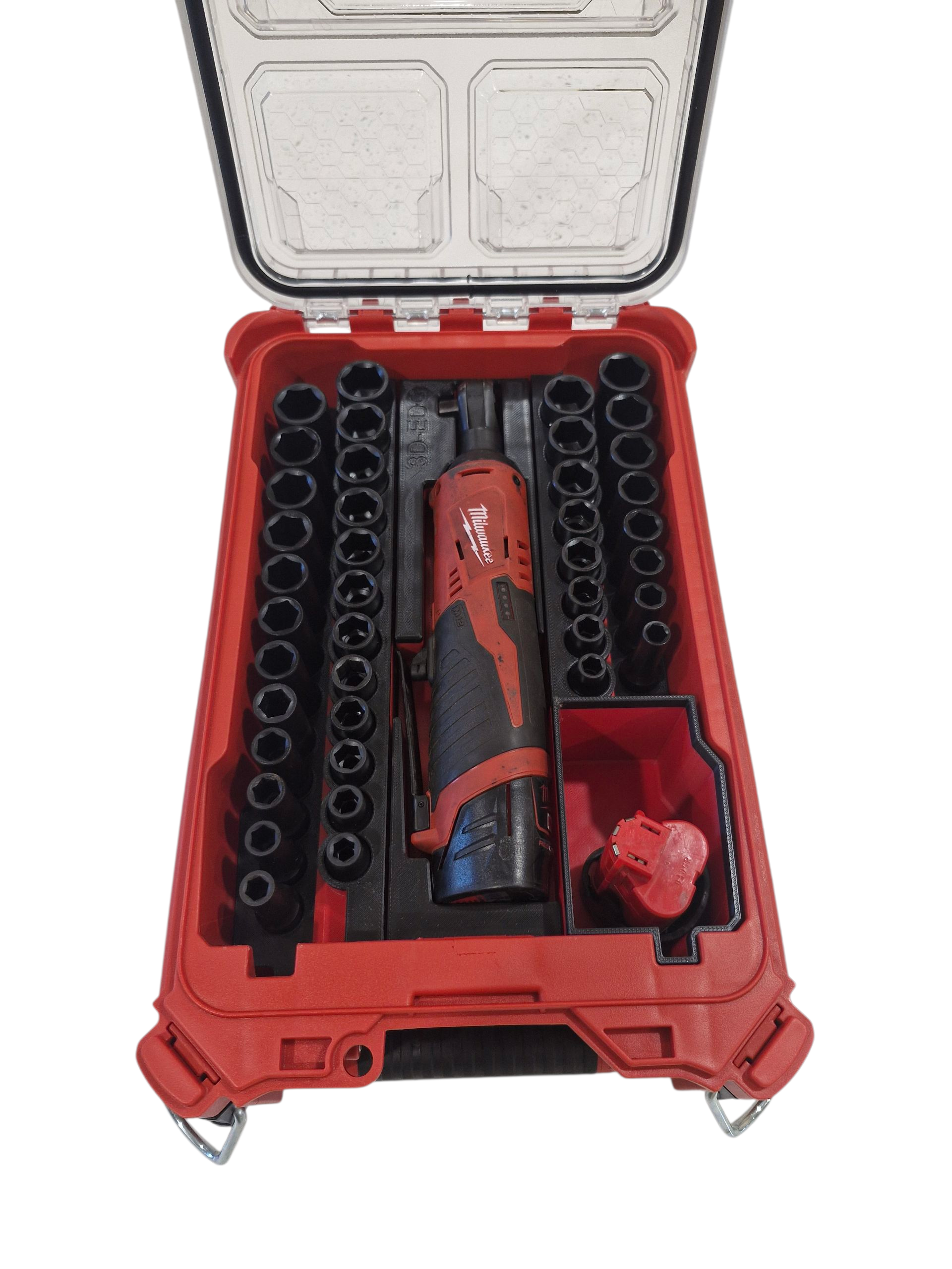 M12 Ratchet & 3/8 Socket set INSERT for Milwaukee Packout Organizer