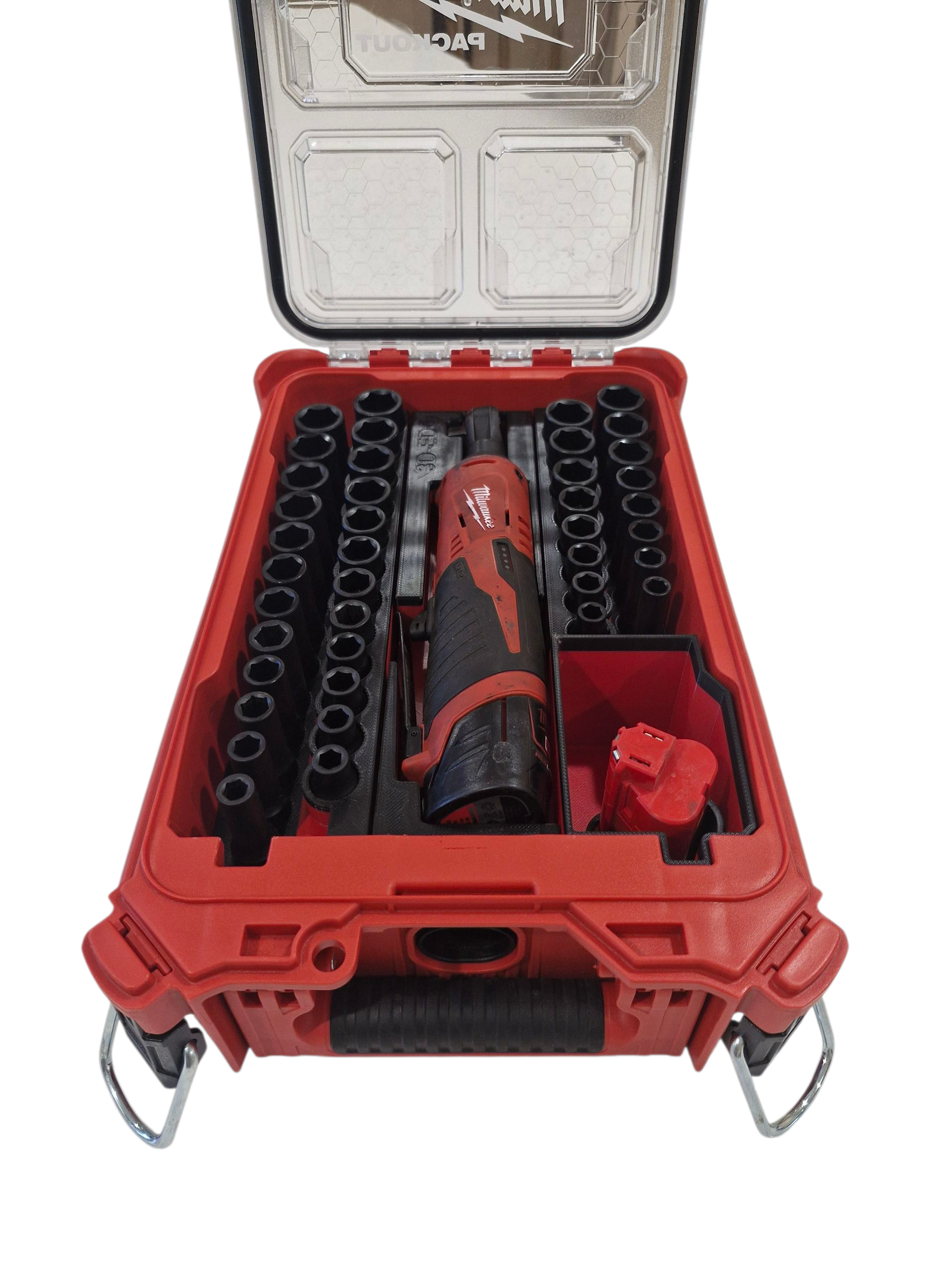 M12 Ratchet & 3/8 Socket set INSERT for Milwaukee Packout Organizer