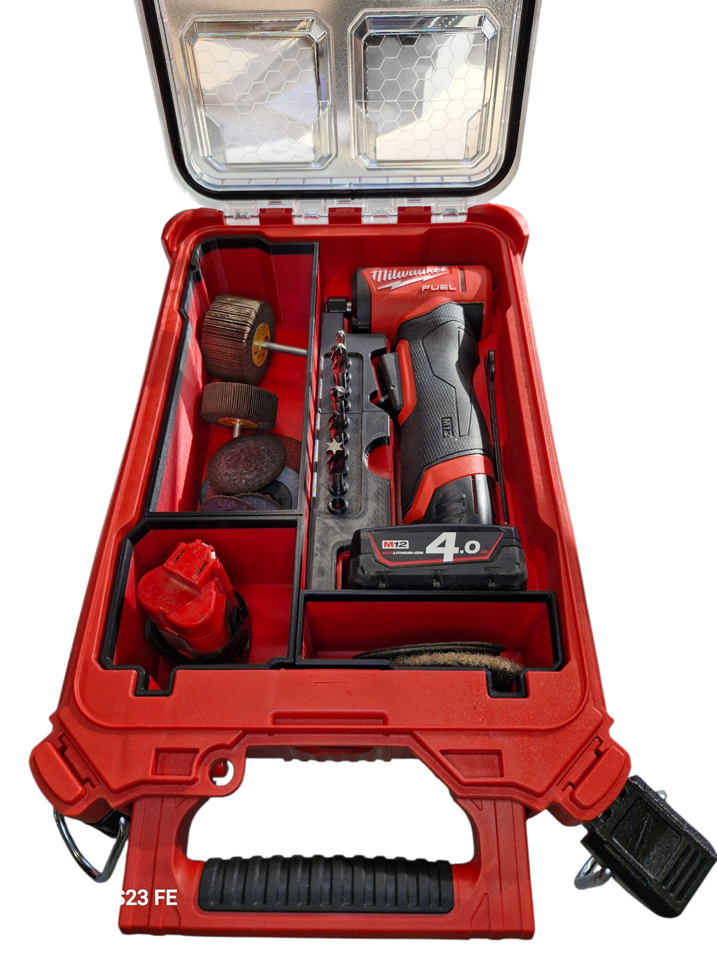 Milwaukee Packout M12 FUEL Gen 2 Right angle die grinder insert Organizer