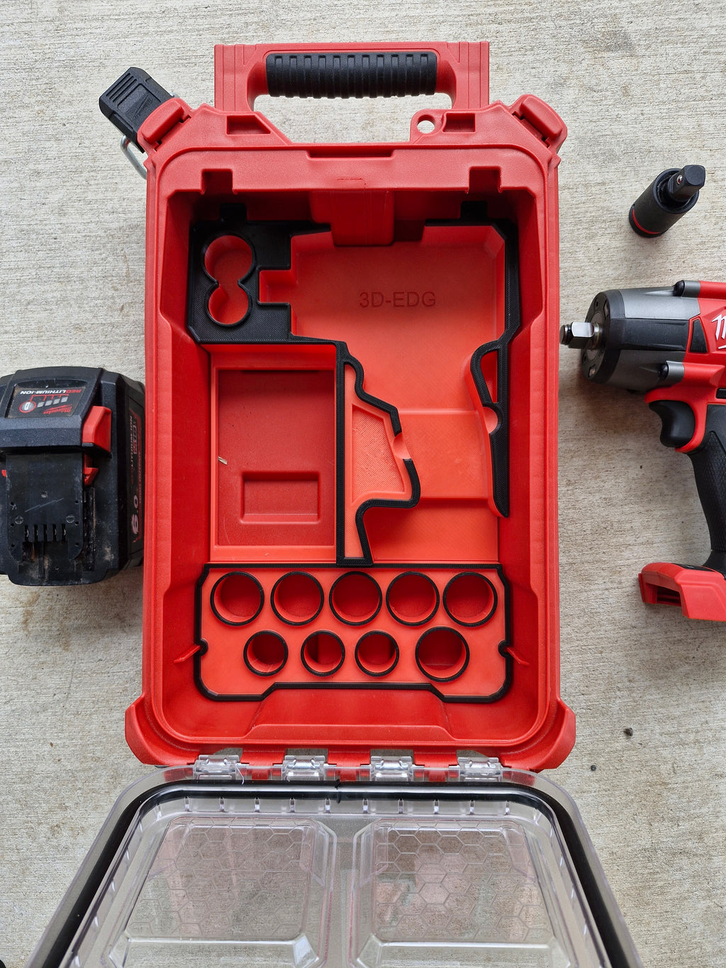 Milwaukee M18 FUEL Mid-Torque Impact + SAE Socket Organiser Insert