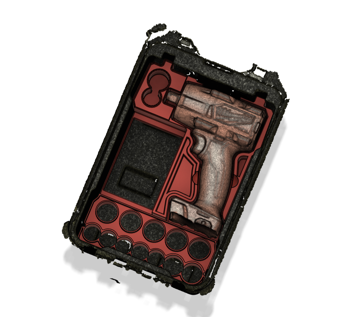 Milwaukee M18 FUEL Mid-Torque Impact + SAE Socket Organiser Insert