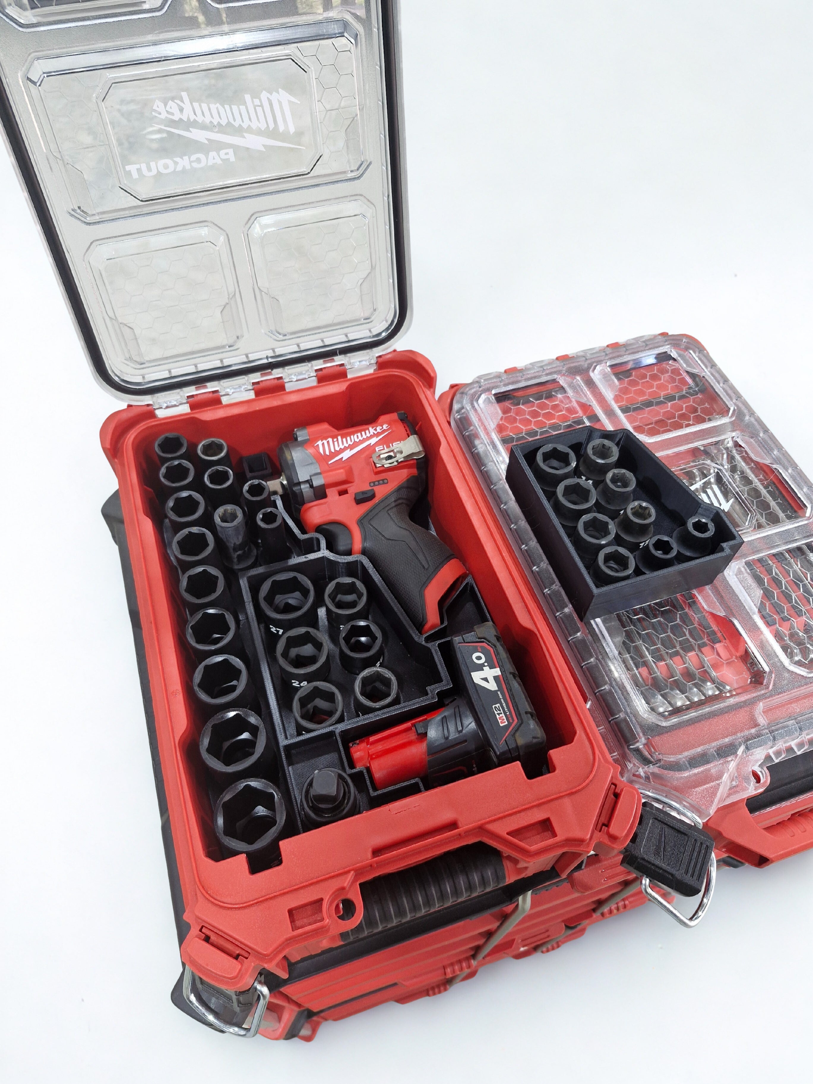 Milwaukee M12 Stubby Impact + Socket Insert - Organizer for Packout 8435